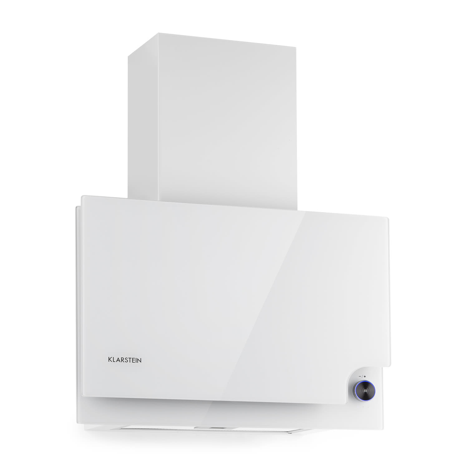 Klarstein Amelia, kuhinjska napa, 123 W, 60 x 47 x 23,5 cm, LED okretni regulator osjetljiv na dodir, bijela