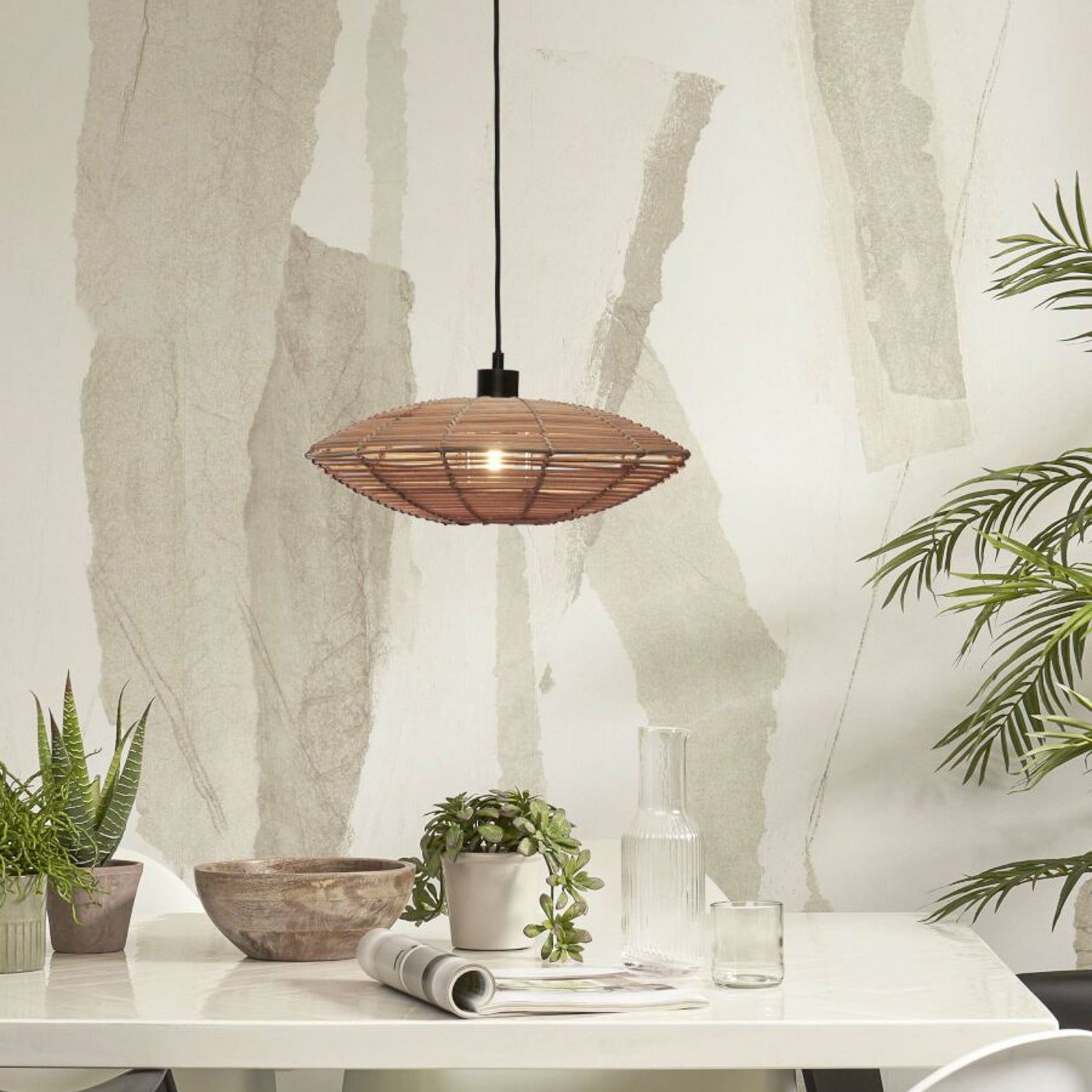 GOOD & MOJO Tanami viseća lampa, natural, Ø 40 cm