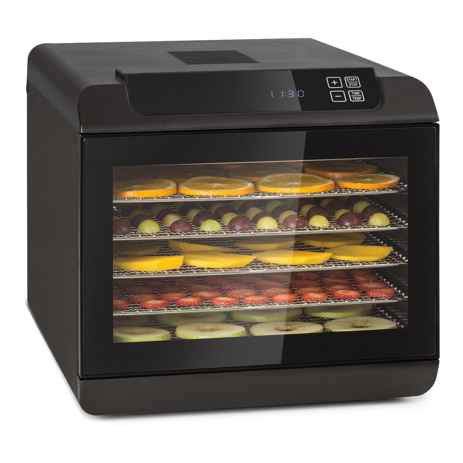 Klarstein Arizona Jerky, sušač voća, 500 W, 35 - 70 °C, digitalni zaslon osjetljiv na dodir, crni