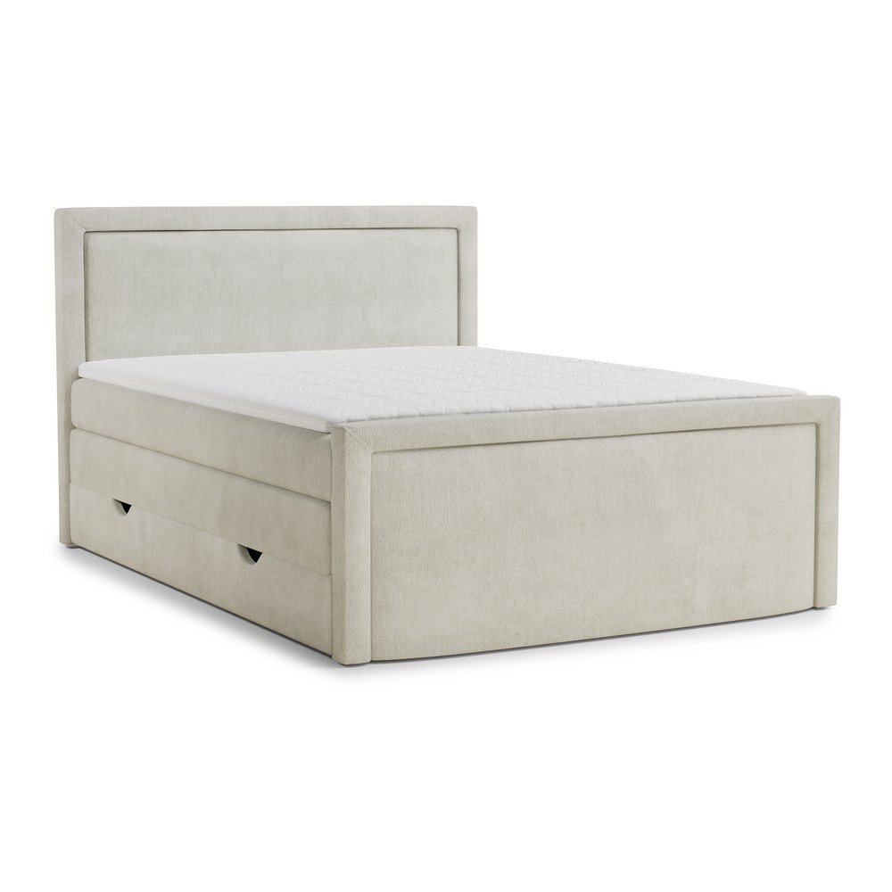 Krem boxspring krevet s prostorom za odlaganje 180x200 cm Fresco – Maison de Rêve