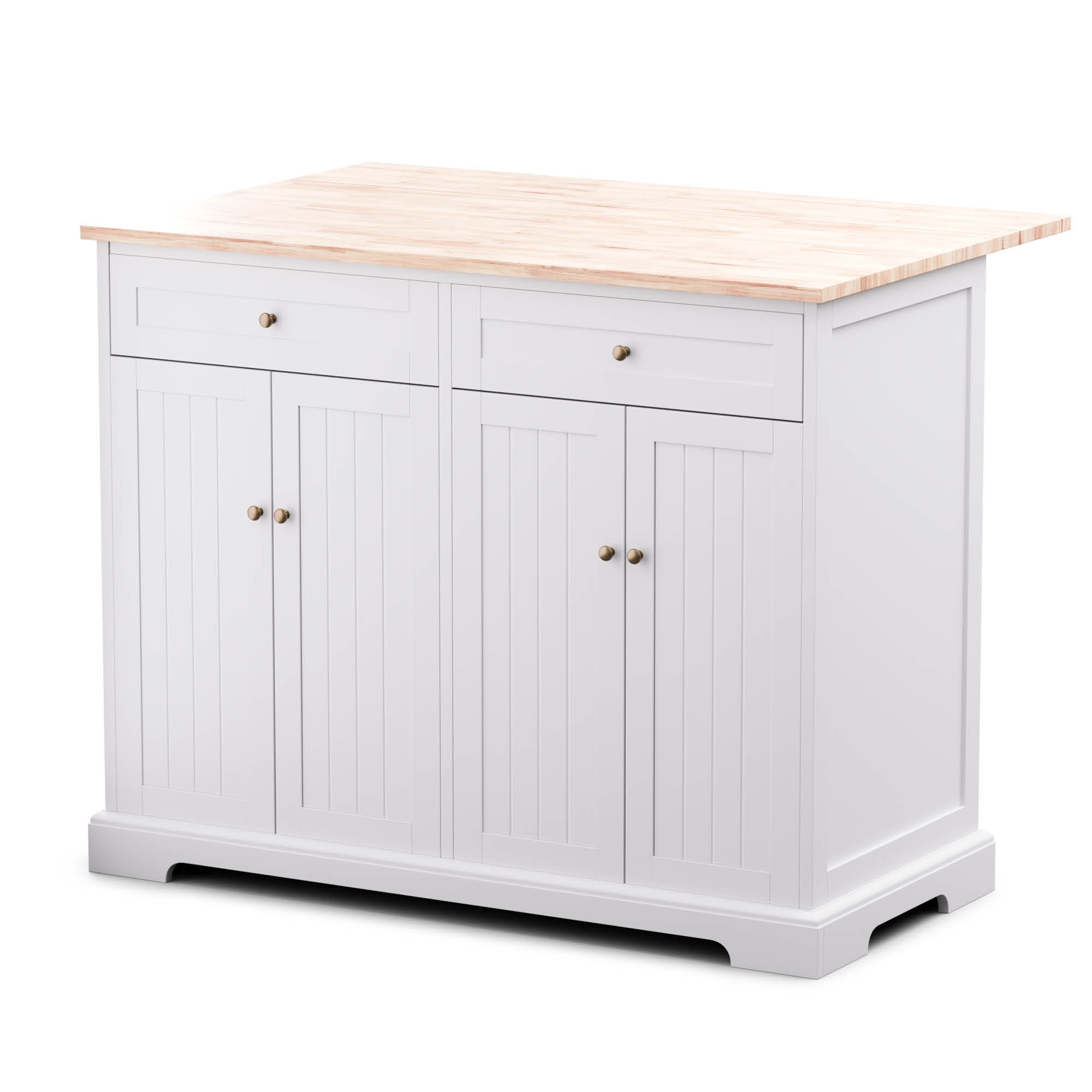 Blumfeldt Etsu, kuhinjski otok, produljiva radna ploča, 2 ladice, 4 vrata, može se koristiti kao blagovaonski stol, spremište, lako se čisti