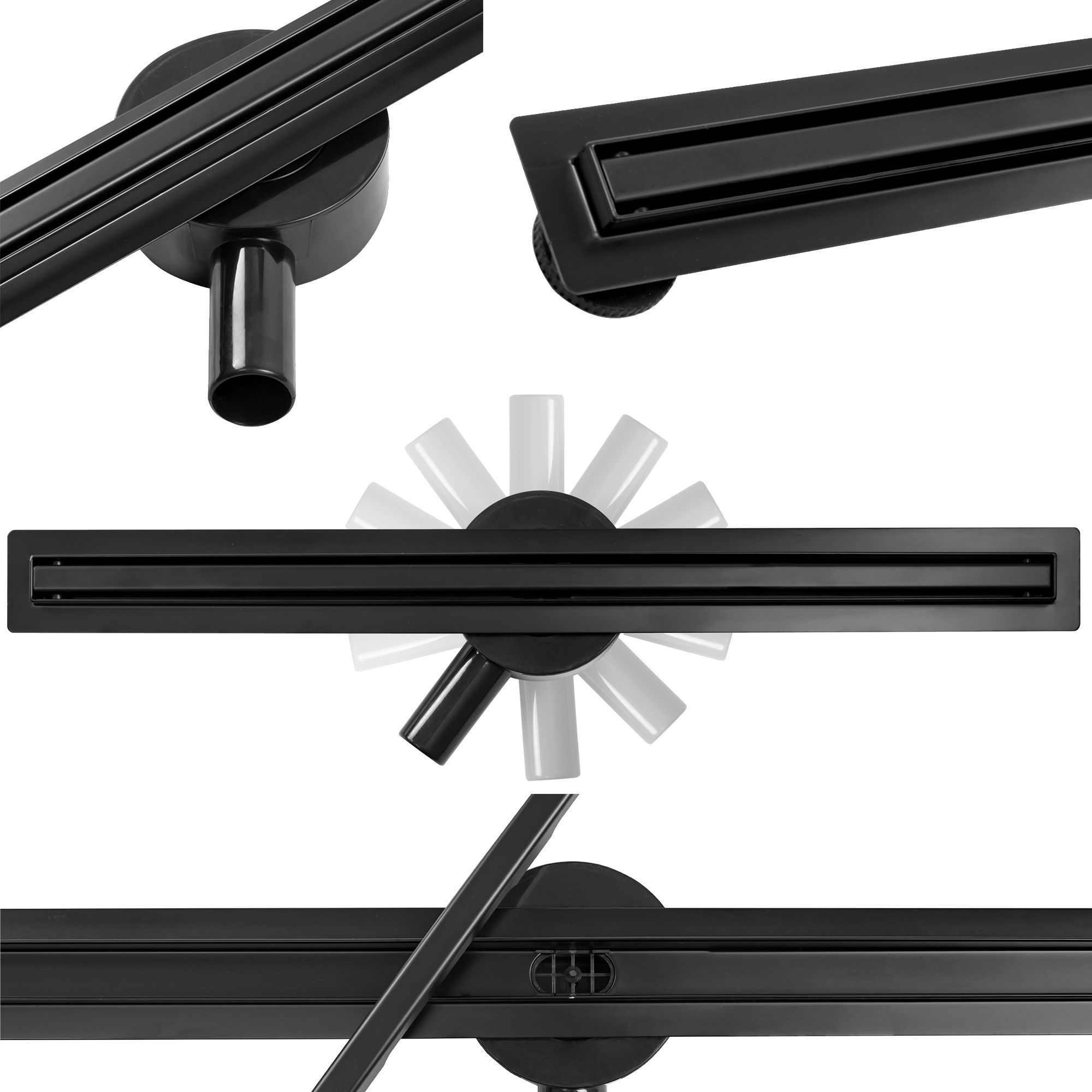 Linearni odvod CALANI ECO360 SLIM BLACK 60