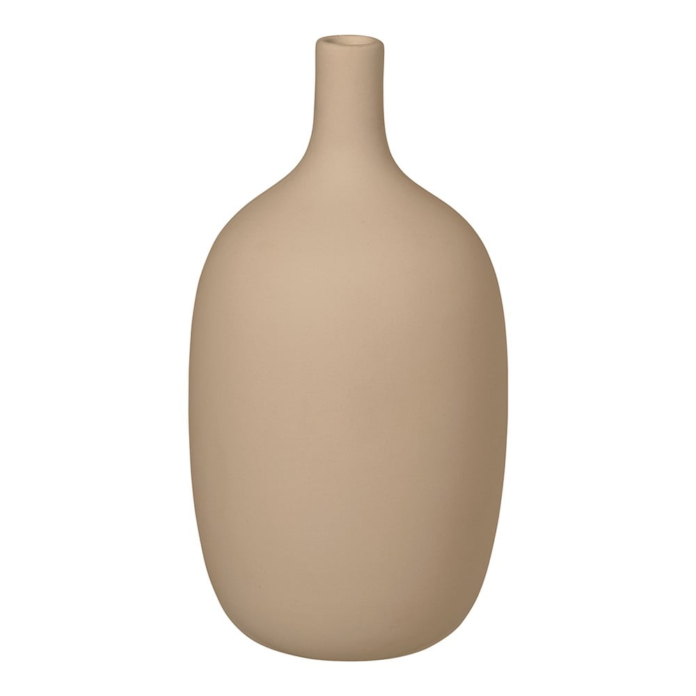 Bež keramička vaza Blomus Nomad, visina 21 cm