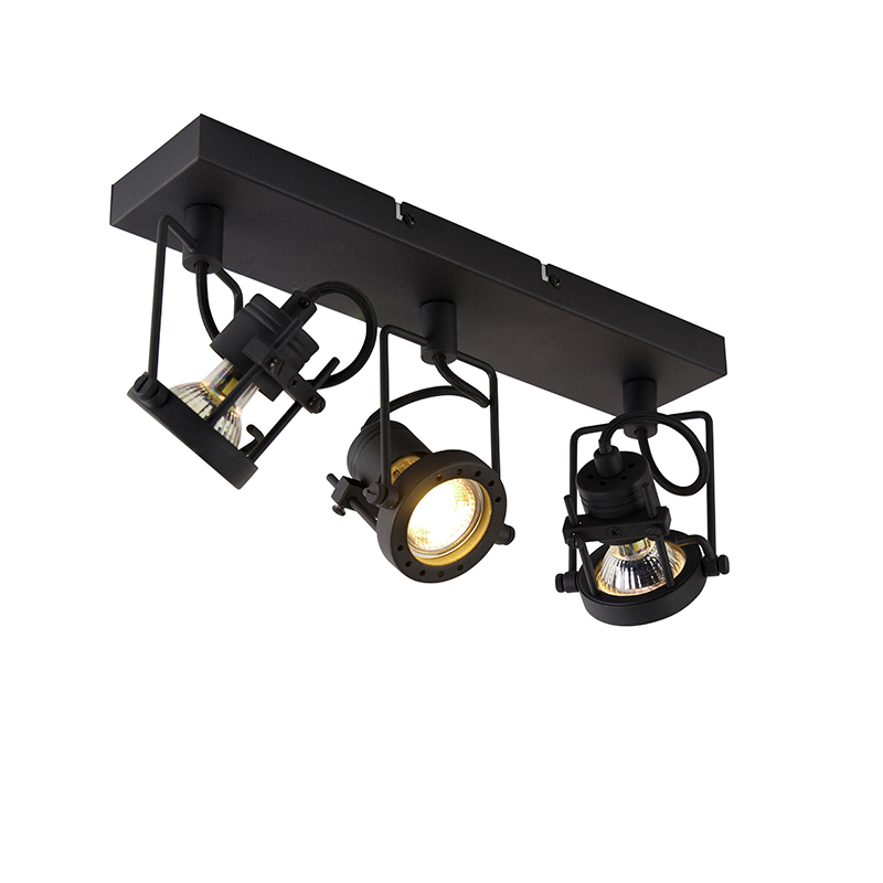 Industrijski reflektor crni s 3 svjetla - Suplux
