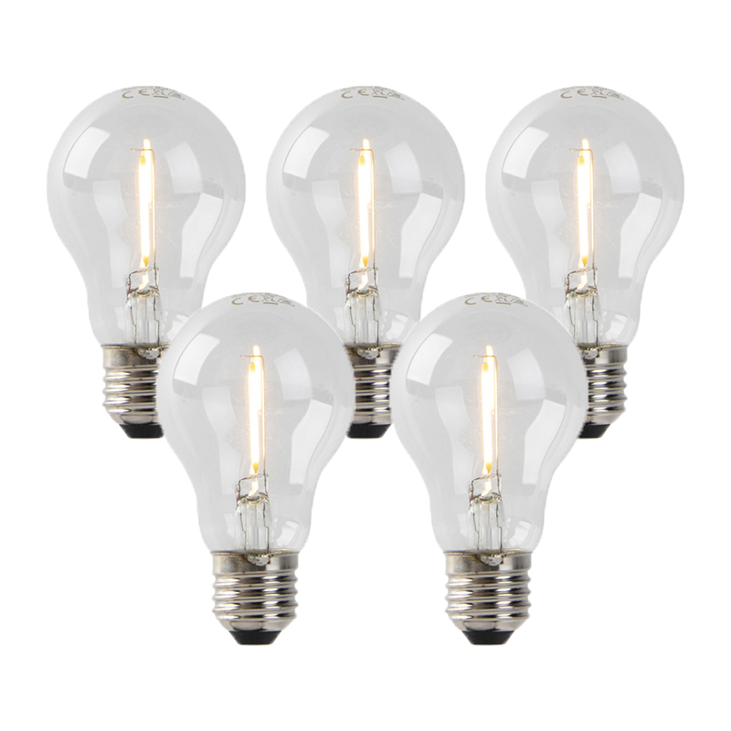 Set od 5 LED žarulja E27 A60 1W 80lm 2200K