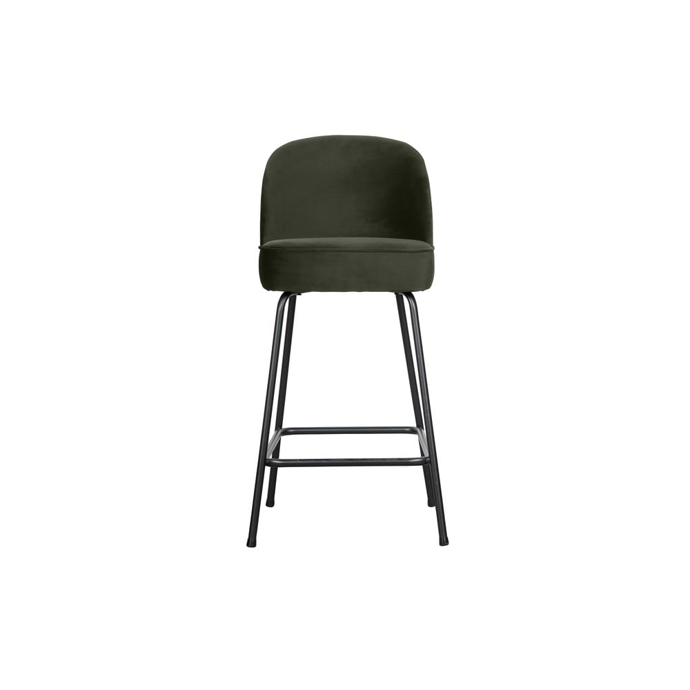 Tamno zelena baršunasta barska stolica (visine sjedala 64 cm) Vogue – WOOOD