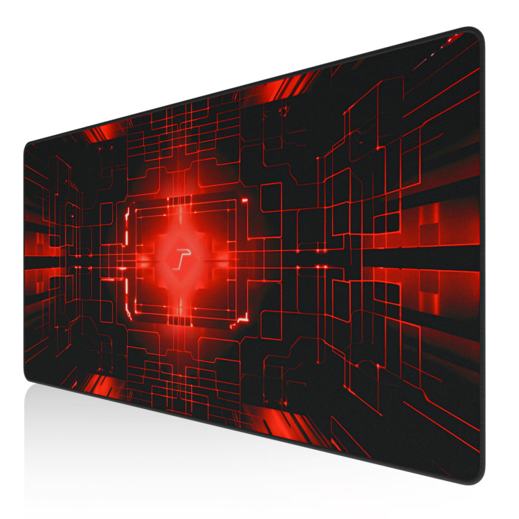 Crno-crvena podloga za miša za igranje Huzaro MOUSEPAD 6.0