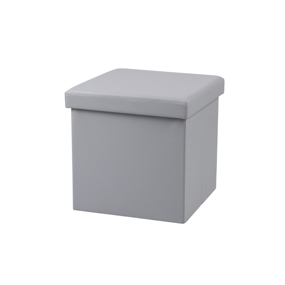 Sklopivi tabure s spremnikom-SVJETLO SIVO