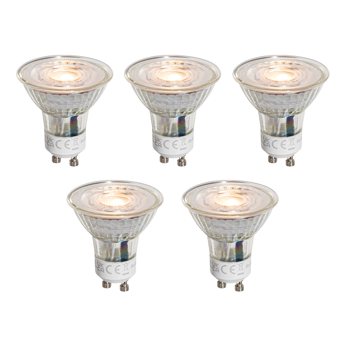 Set od 5 GU10 50mm LED žarulja prozirne 3W 250 lm 2200K