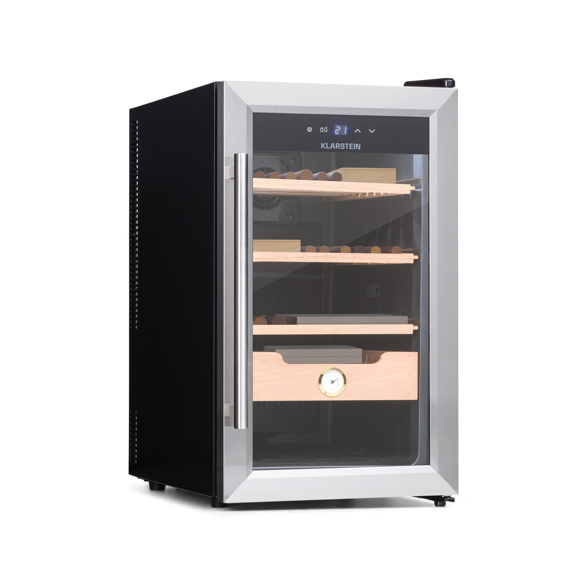 Klarstein El Presidente 48, Humidor za cigare, 48L,   3 ladice, 1 odjeljak od cedrovine