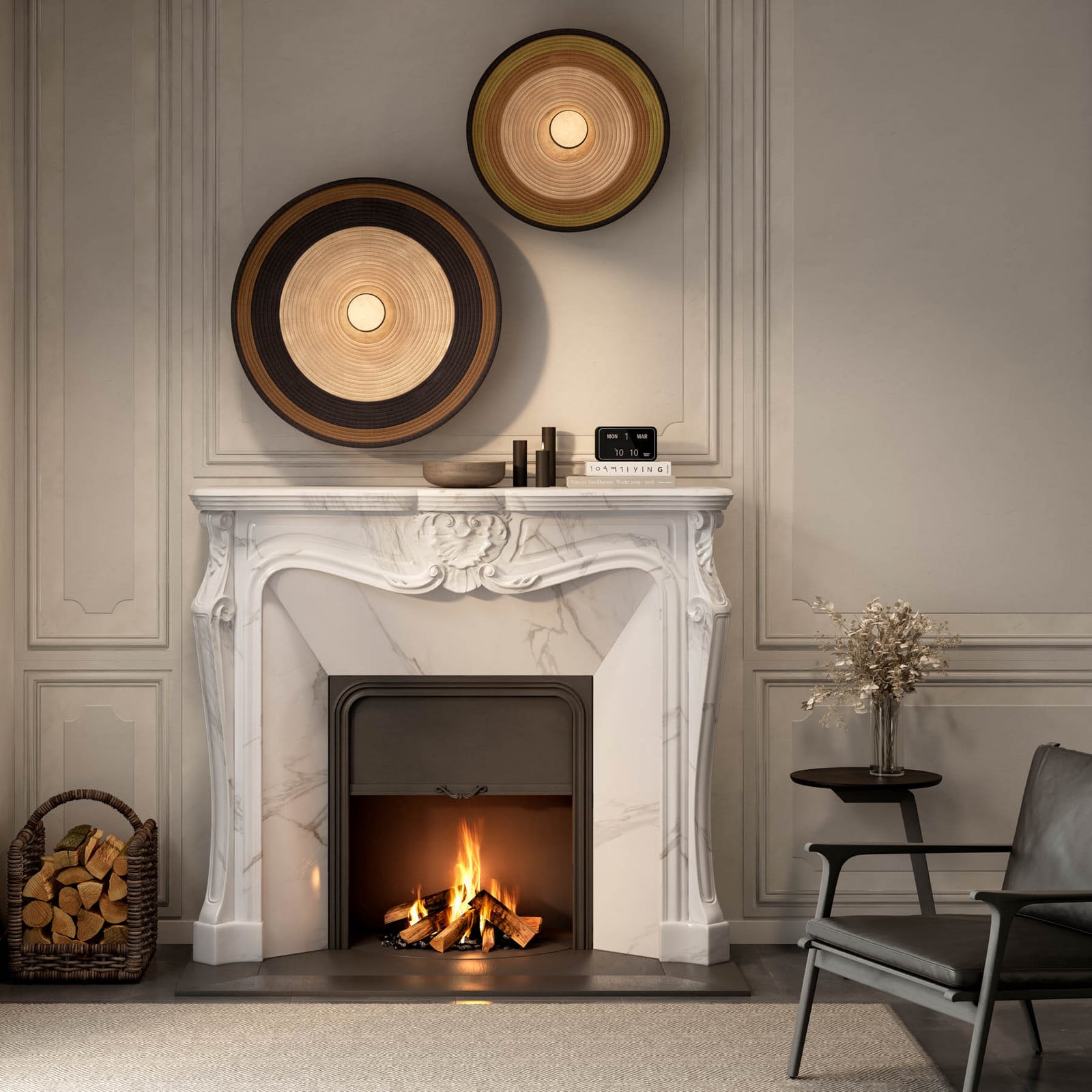 Forestier Grass L zidna lampa, zelena