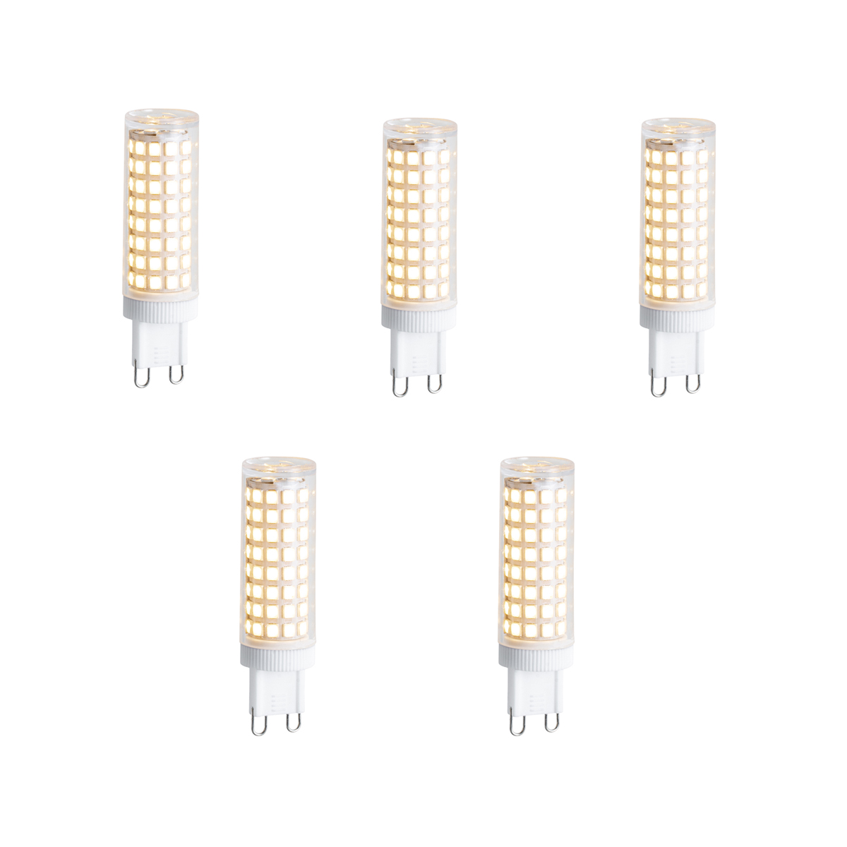 Set od 5 G9 prigušivih LED žarulja 5,5 W 500 lm 2700 K
