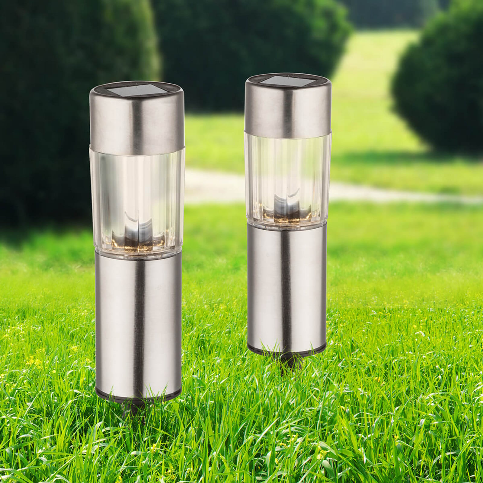 Set od 4 komada - Aro LED solarna ukrasna svjetiljka s uzemljenim šiljkom