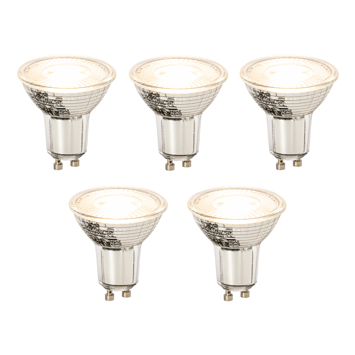 Set od 5 GU10 prigušivih LED žarulja 8W 650lm 2700K