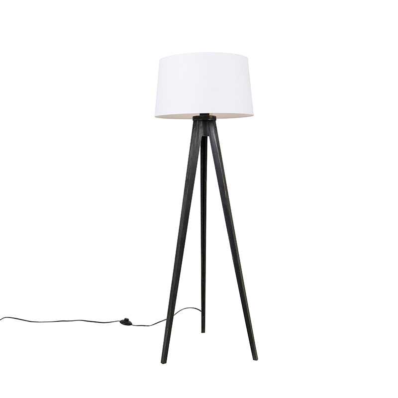 Stativ crni s platnenim sjenilom bijelim 45 cm - Tripod Classic