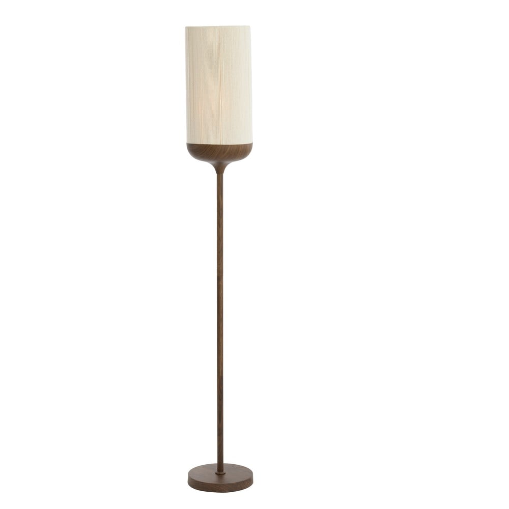 Tamno smeđa stojeća svjetiljka s tekstilnim sjenilom (visina 159 cm) Dania – Light & Living