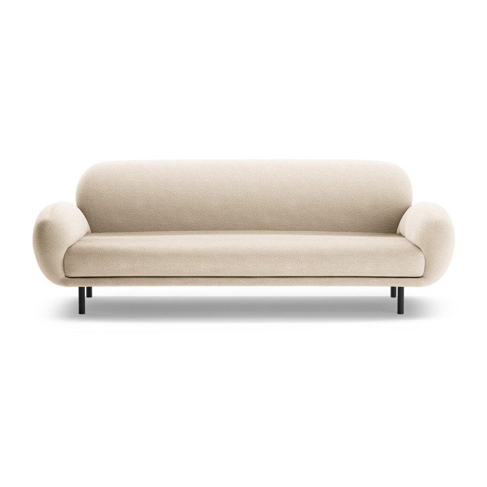 Bež sofa od bouclé tkanine 208 cm Poppy – Micadoni