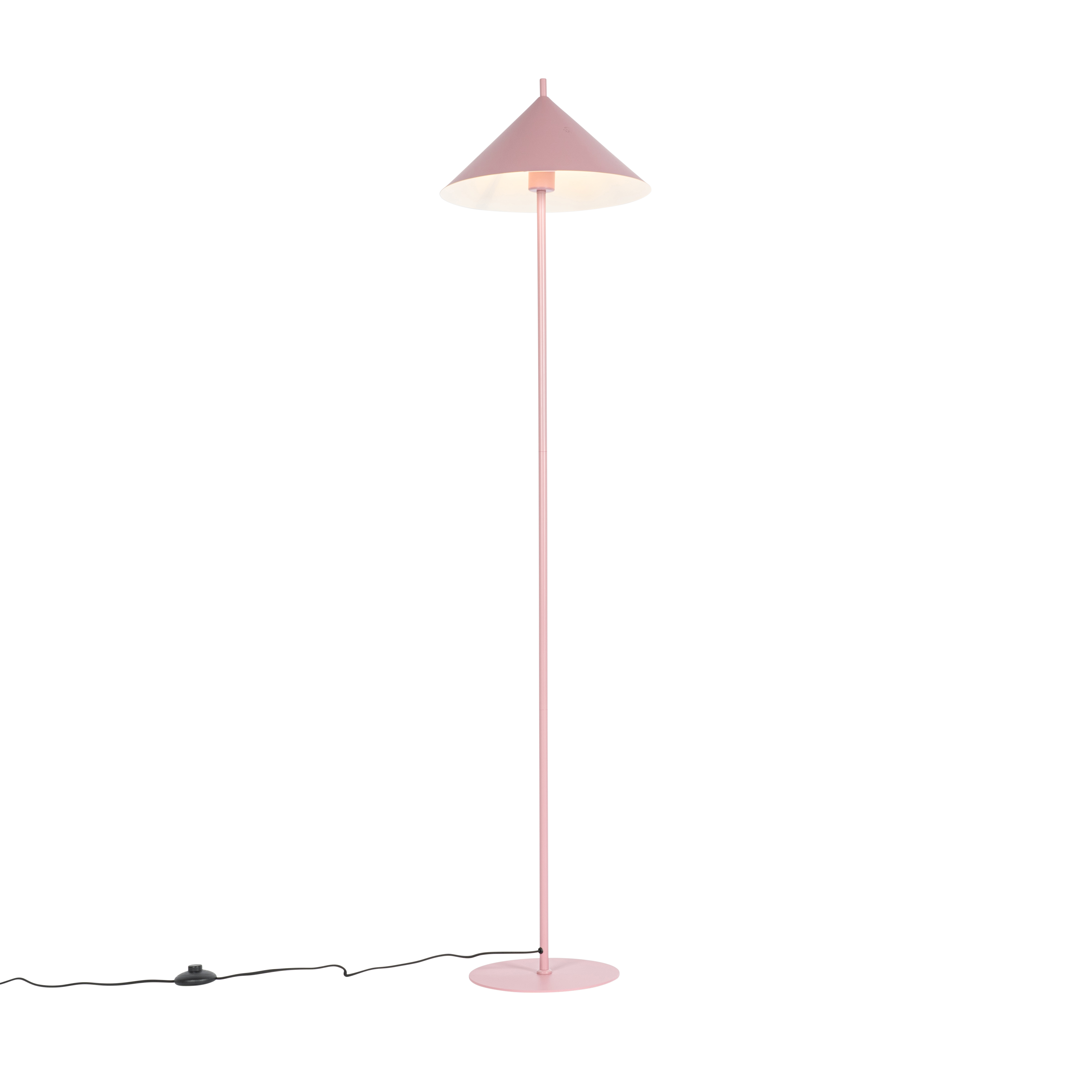Dizajnerska podna lampa ružičasta - Triangolo