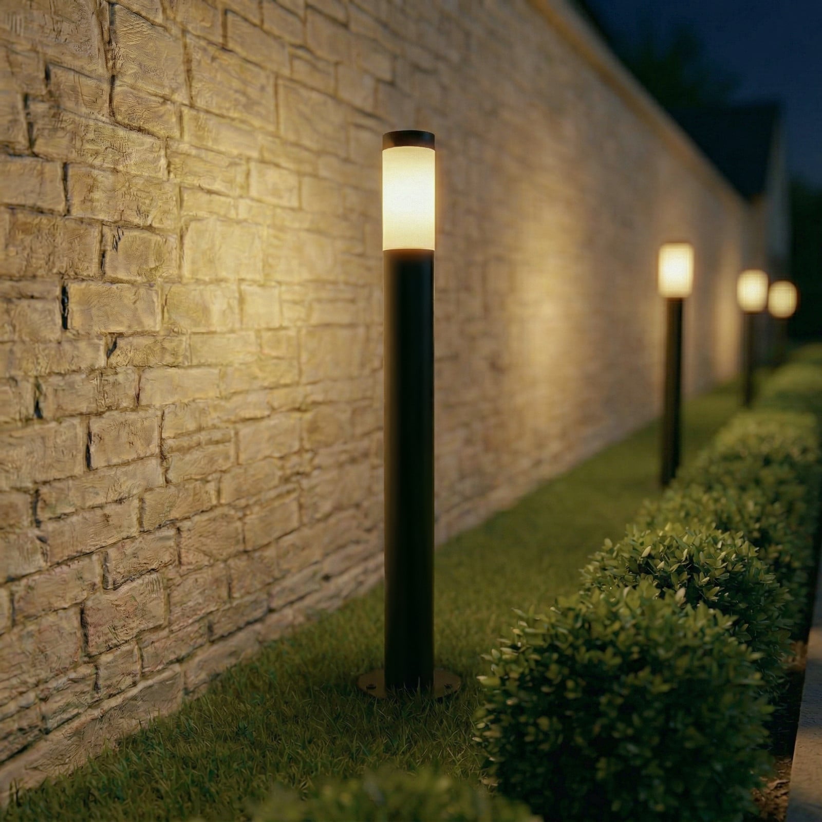 Lindby putna svjetiljka Statius, crna/opal, željezo, 100 cm