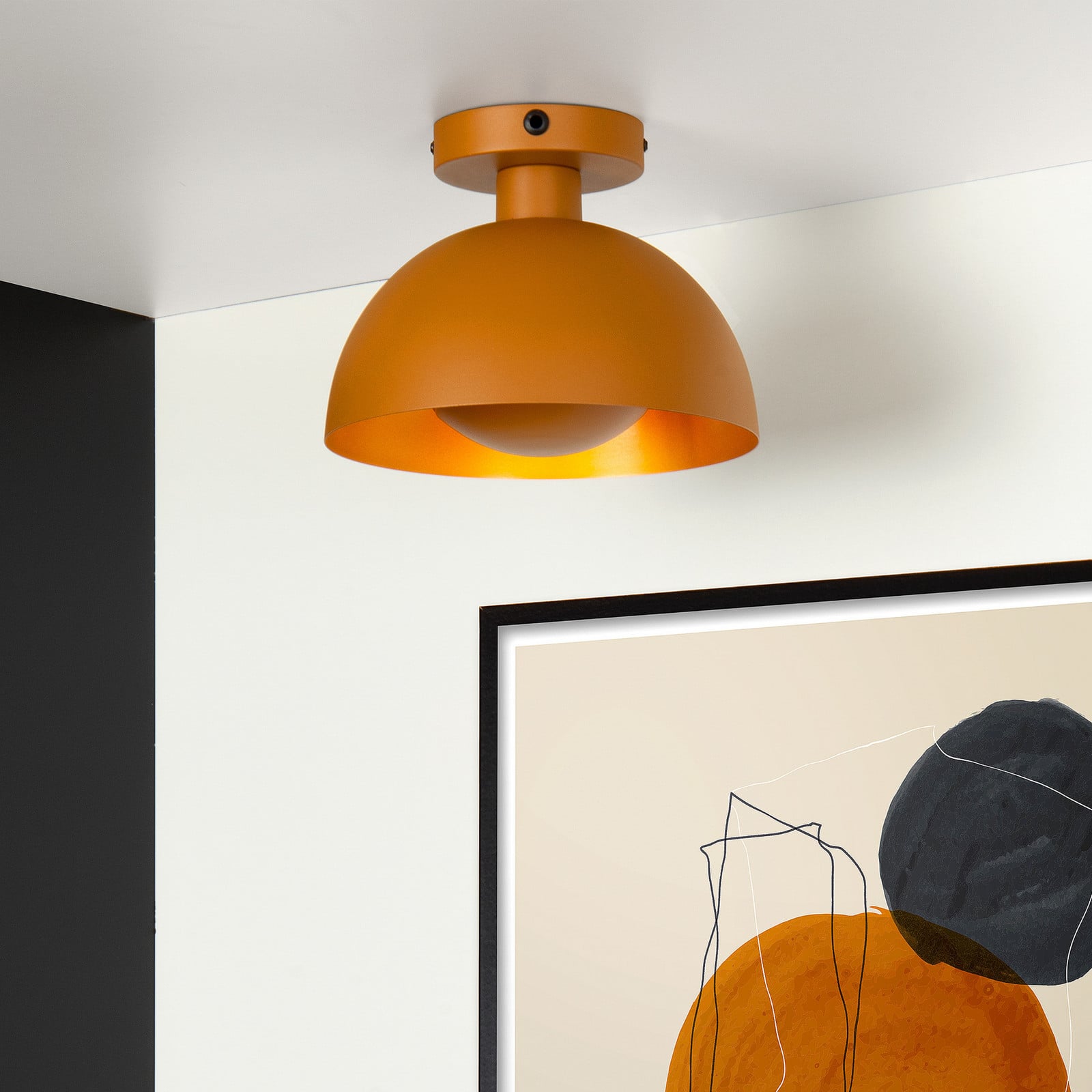 Plafonjera Siemon od čelika, Ø 25 cm, oker žuta