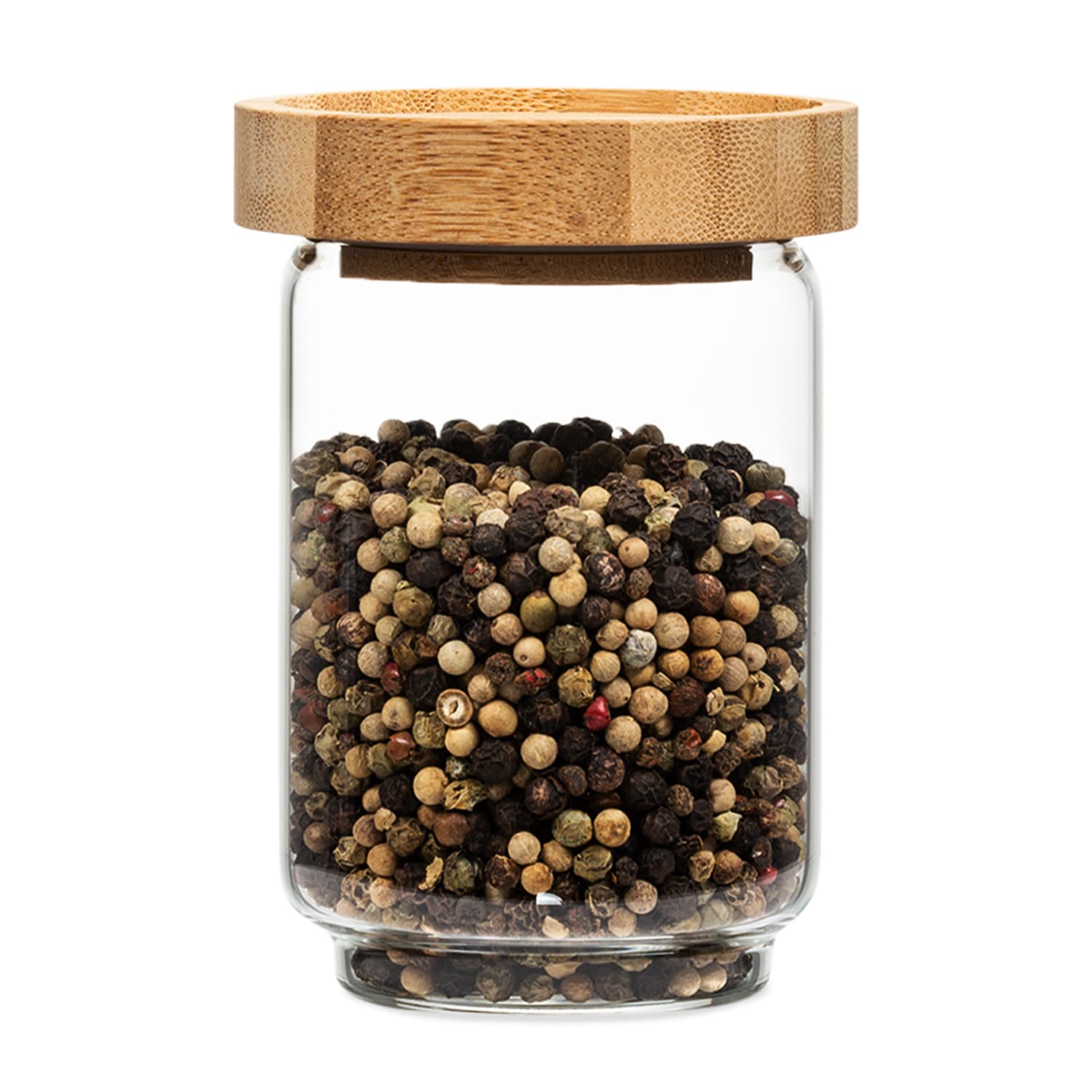 Klarstein Spremnik za skladištenje, s poklopcem od bambusa, 250 ml, može se složiti, hermetički zatvoren