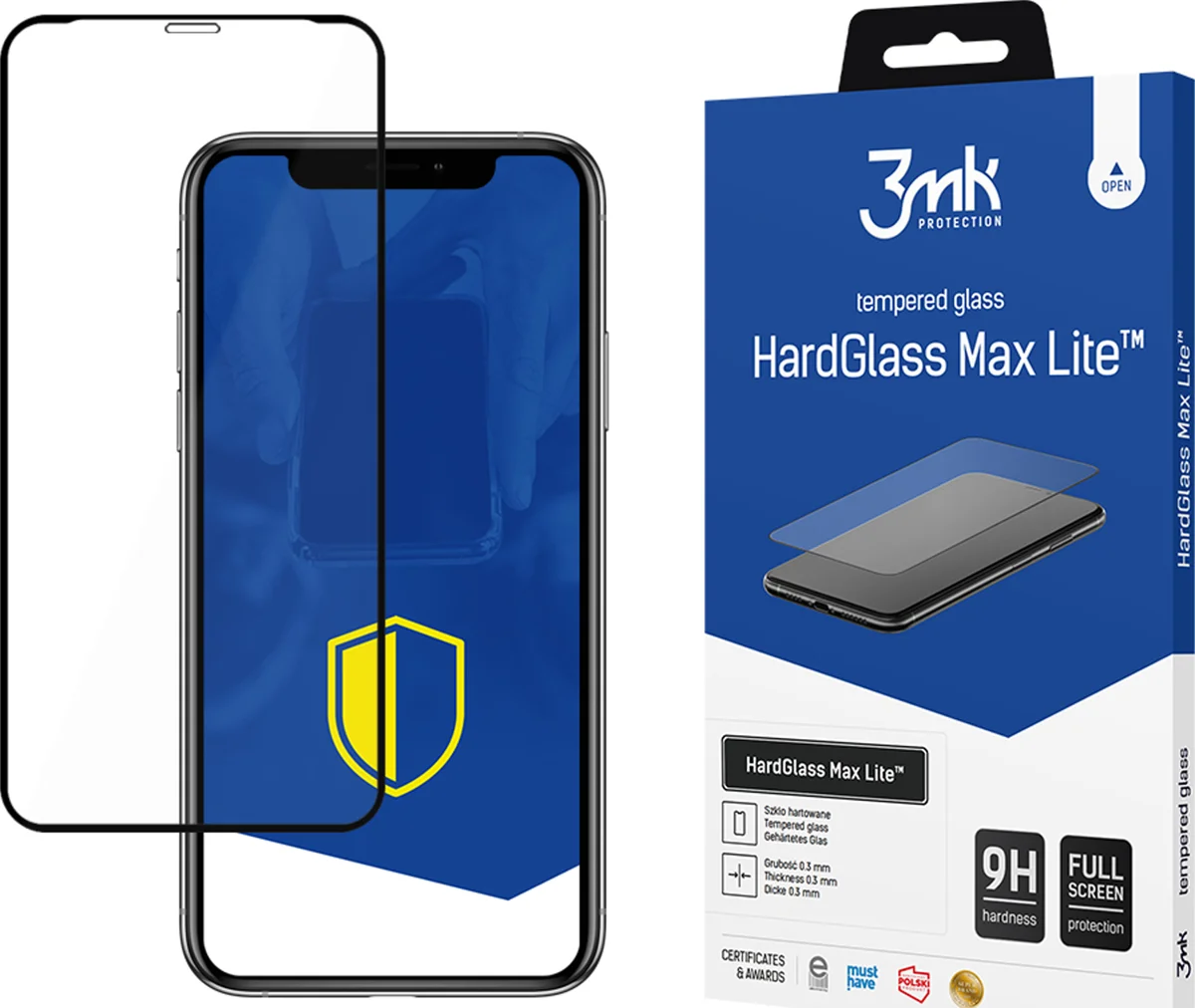 Zaštitno staklo 3MK Apple iPhone 11 Pro Max Black - 3mk HardGlass Max Lite