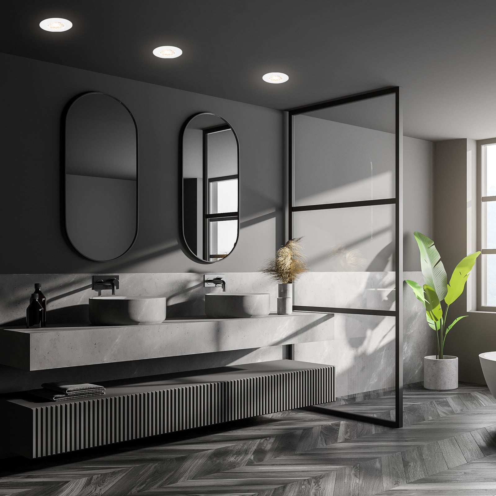 LED ugradbeni stropni spot Kulana Mini IP44 3 bijeli