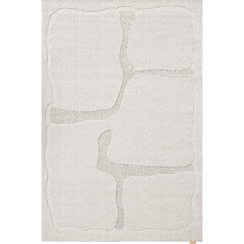 Svijetlo sivi vunen tepih 160x230 cm Morphic Organica – Agnella