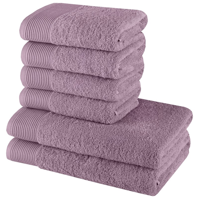 Set od 6 pamučnih ručnika i ručnika Bella old pink EMI