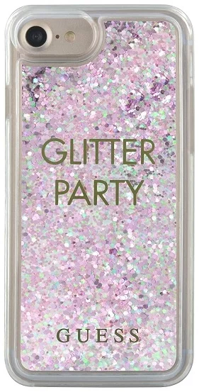 Maska Guess GUHCP7GLUQPU iPhone 6/7/8 /SE 2020 purple hard case Liquid Glitter Party (GUHCP7GLUQPU)
