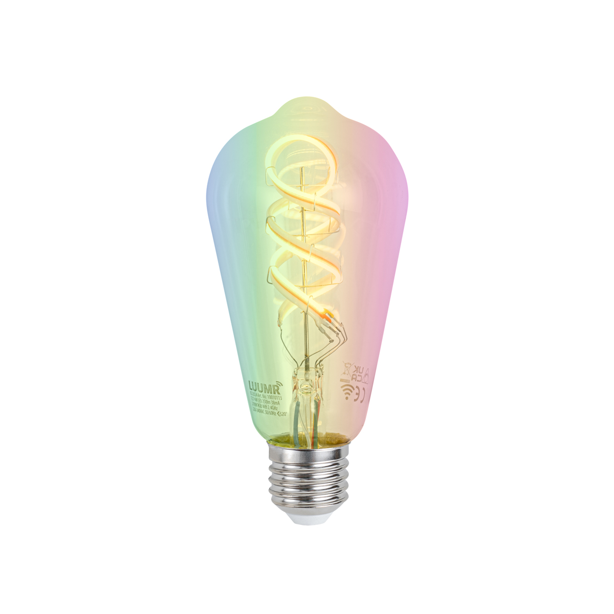 Smart E27 prigušne LED žarulje ST64 prozirne RGBW 4W 250lm 2700K
