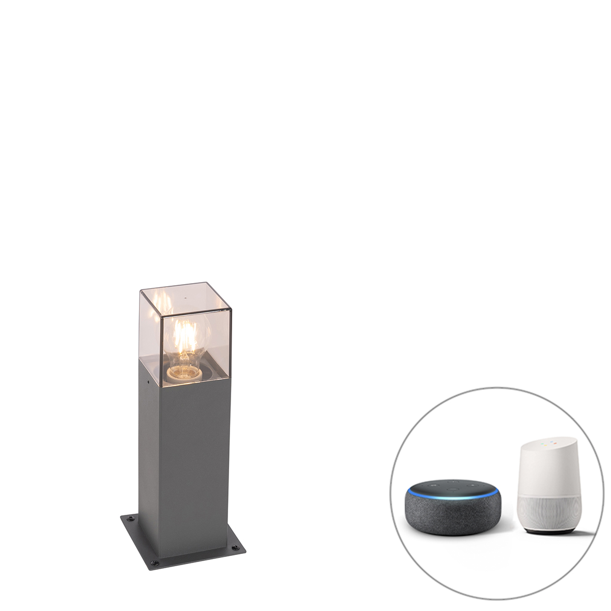 Pametna industrijska vanjska podna lampa antracit 30 cm uključujući WiFi P45 - Denmark