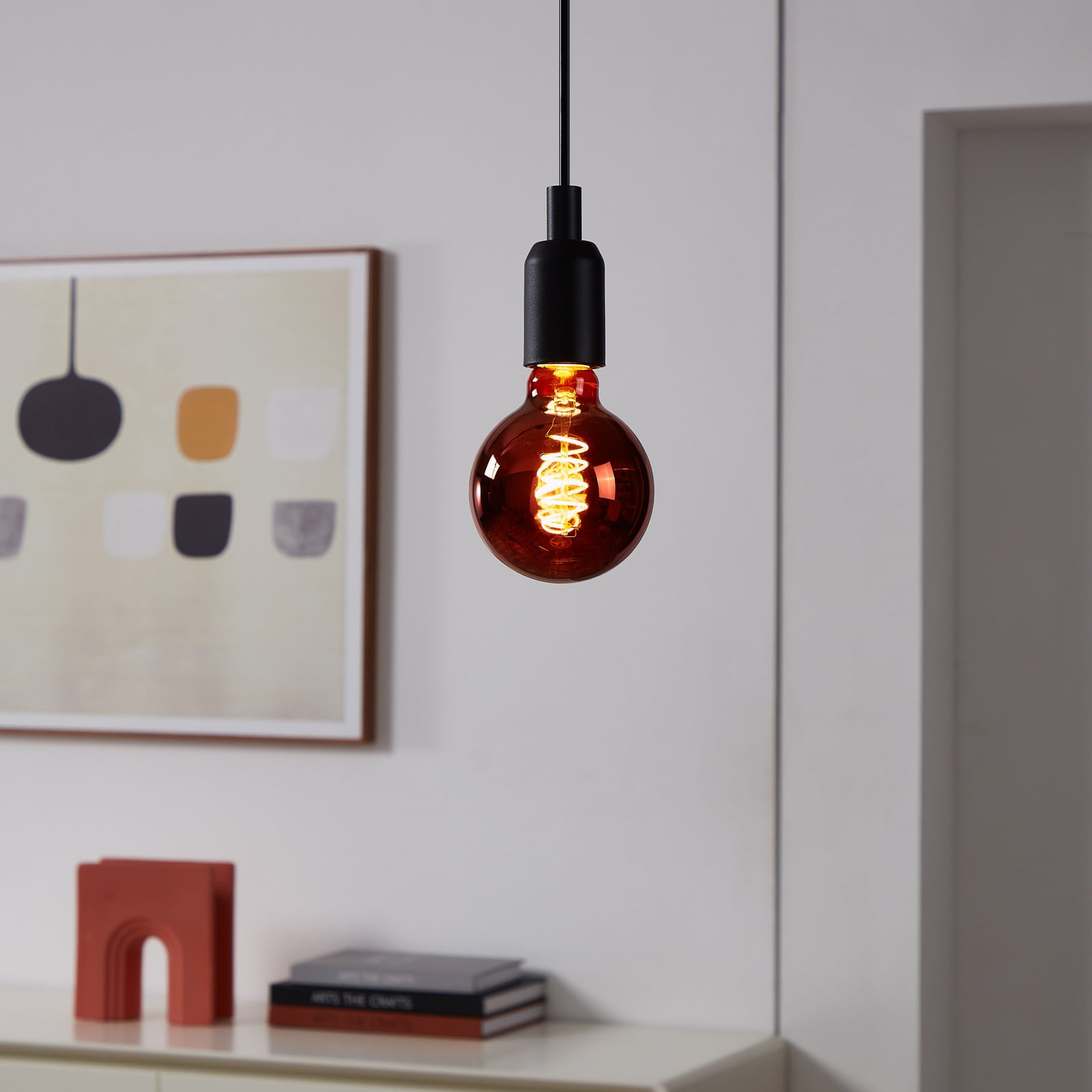 LED Globe E27 G95 4W žarna nit 2000K bakar