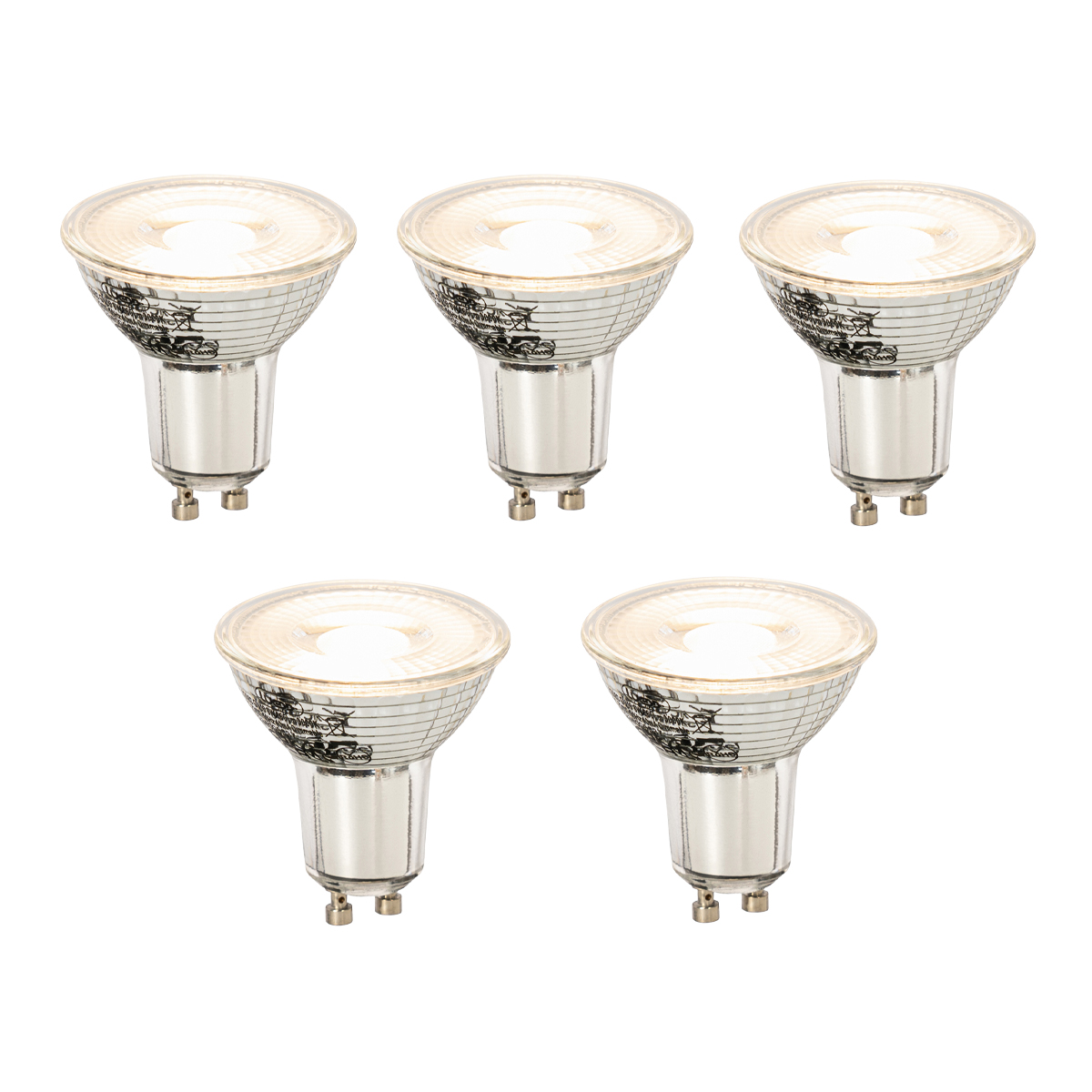 Set od 5 GU10 prigušivih LED žarulja 8W 660lm 3000K