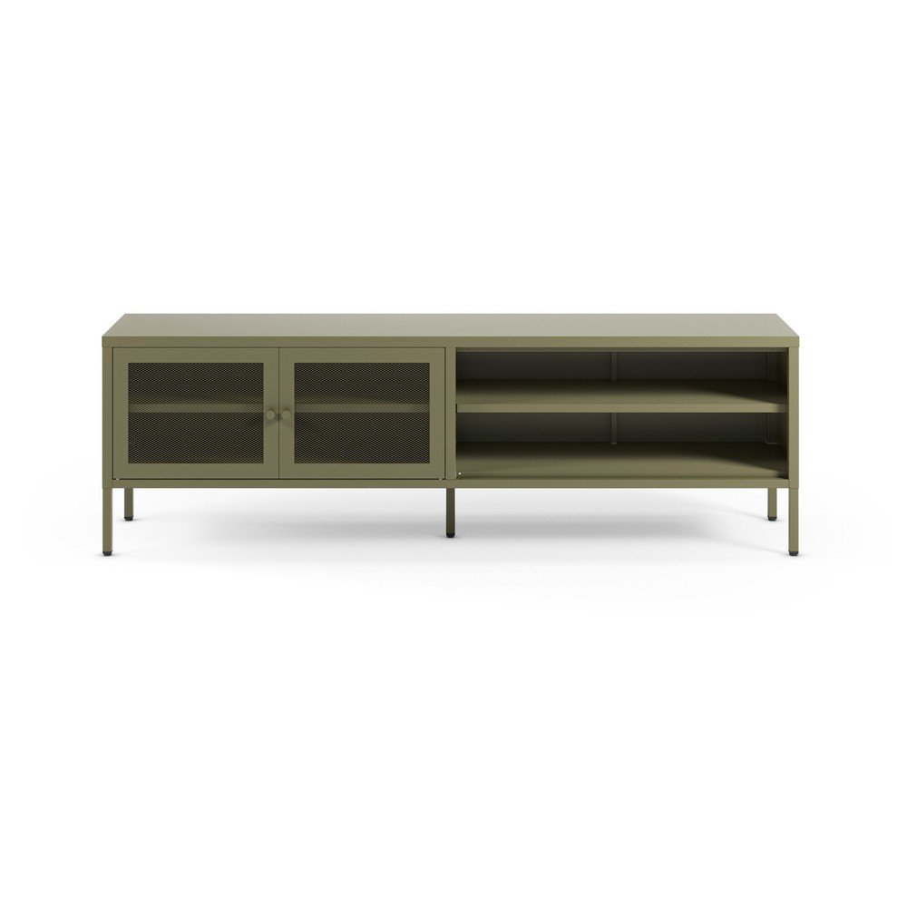 Zelena metalna TV komoda 160x50x35 cm Fayna – Marckeric