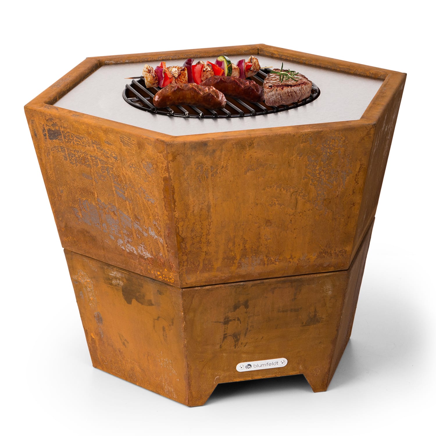 Blumfeldt Hekla 2 u 1, ložište, O 60 cm, otporno na vodu i mraz, ploča za roštilj, rešetka za roštilj
