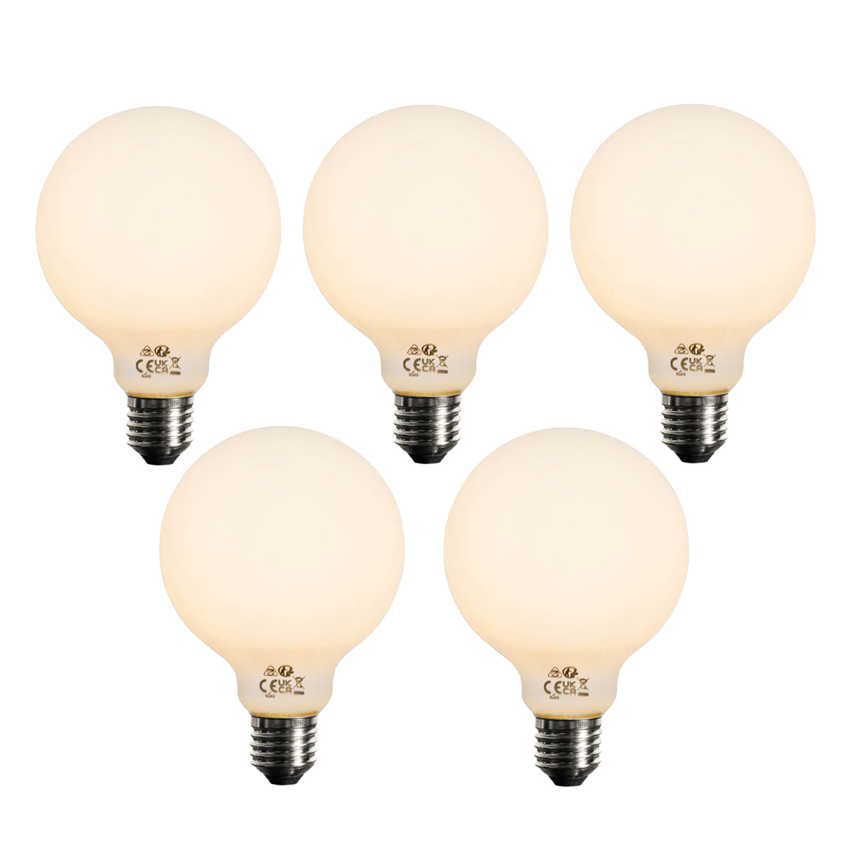 Set od 5 E27 Prigušiva LED žarulja Opal G95 5W 450lm 2200K