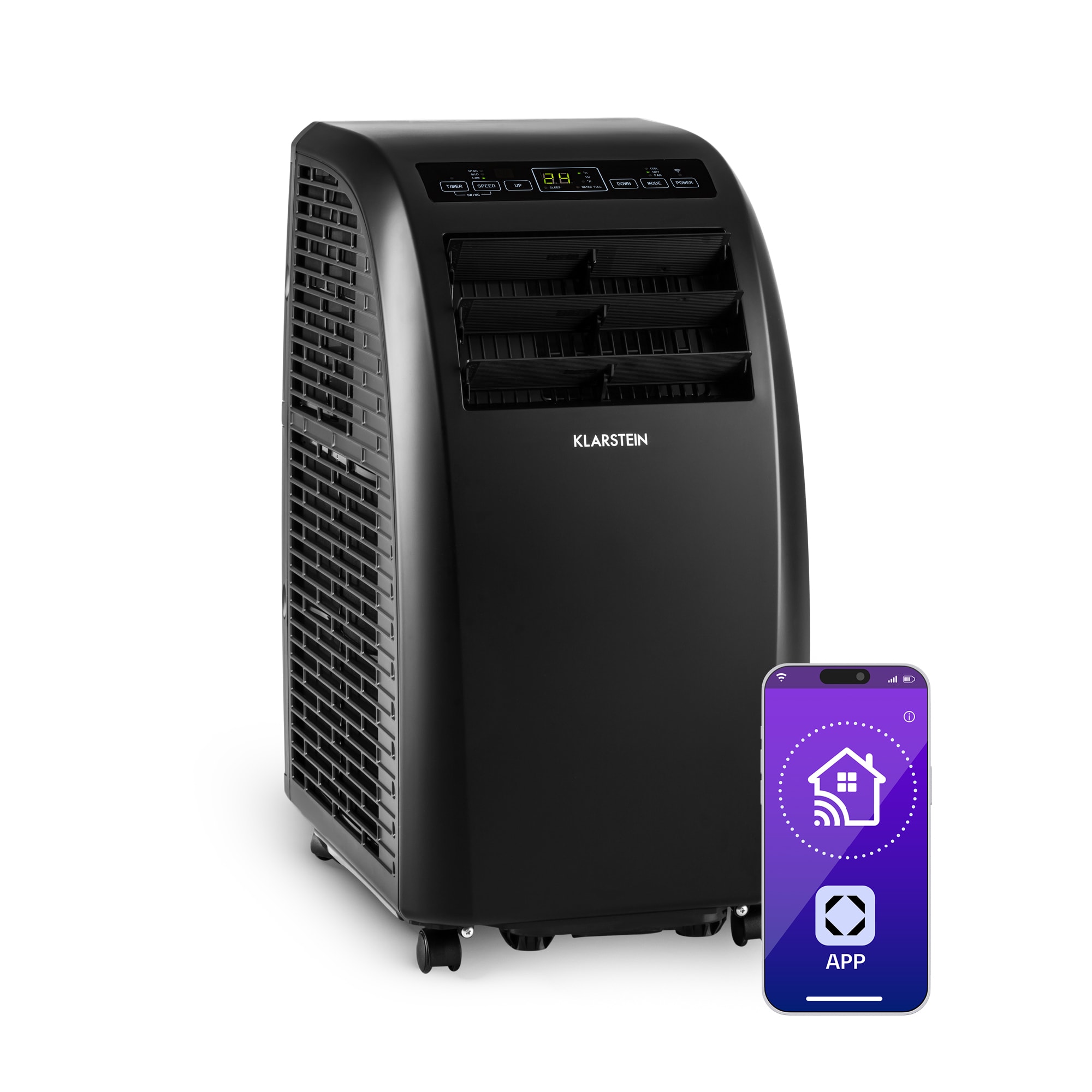 Klarstein Metrobreeze Rom Smart, prijenosna klima, 10000 BTU / 3,0 kW, energetska klasa A, daljinski upravljač