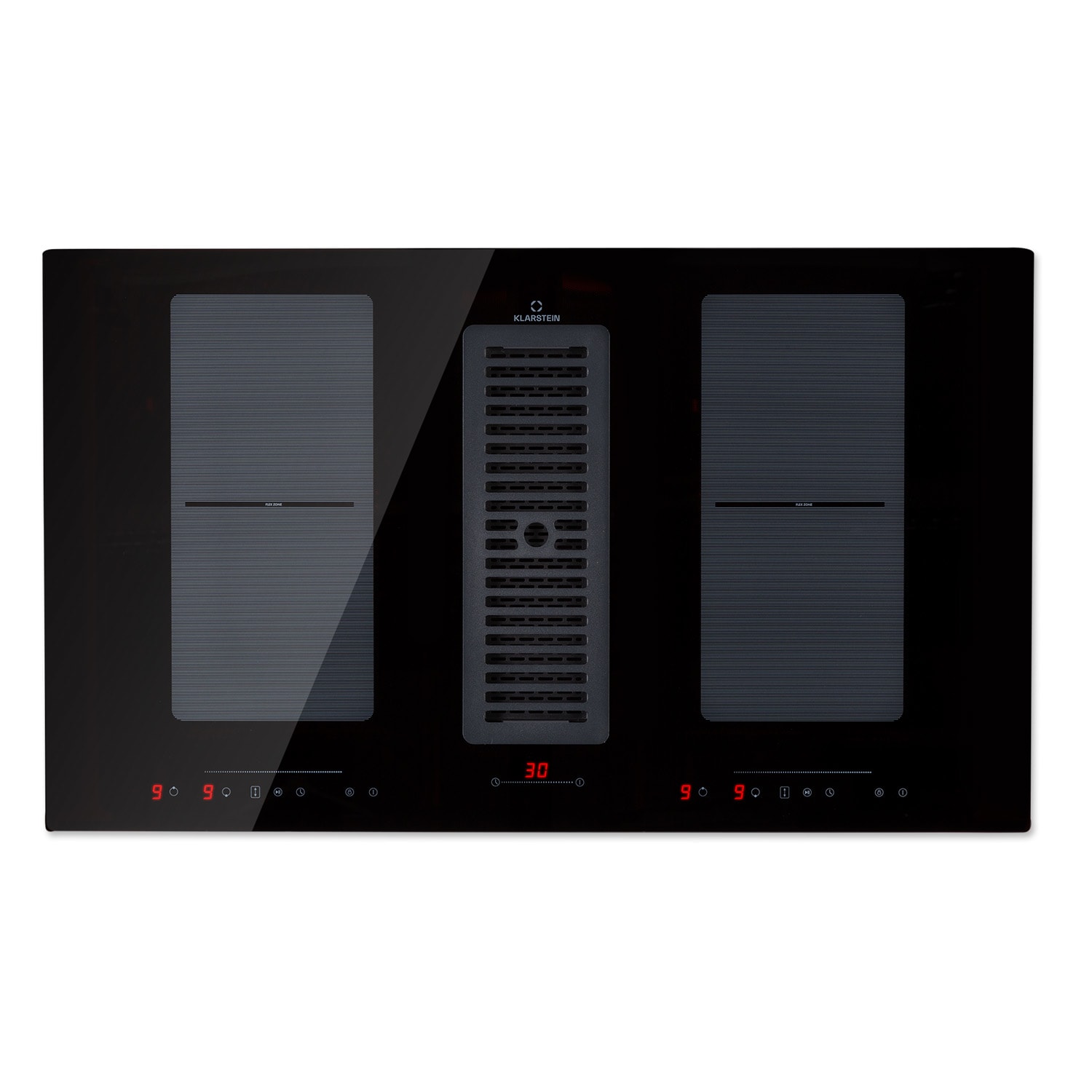 Klarstein Full House Down Air System, indukcijsko kuhalo + odvod pare, 477 m³/h, razred energetske učinkovitosti A+