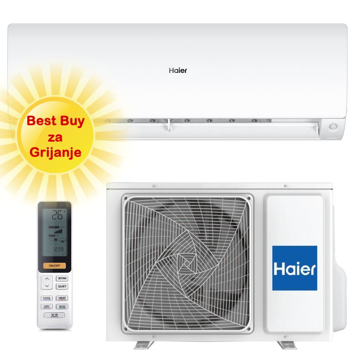 Haier Klima Uređaj 3,5Kw As35S2Sf1Fa-Wh/1U35Mehfra-1