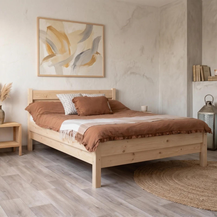 Bračni krevet SALVA RUSTIC od prirodnog bora - 180x200