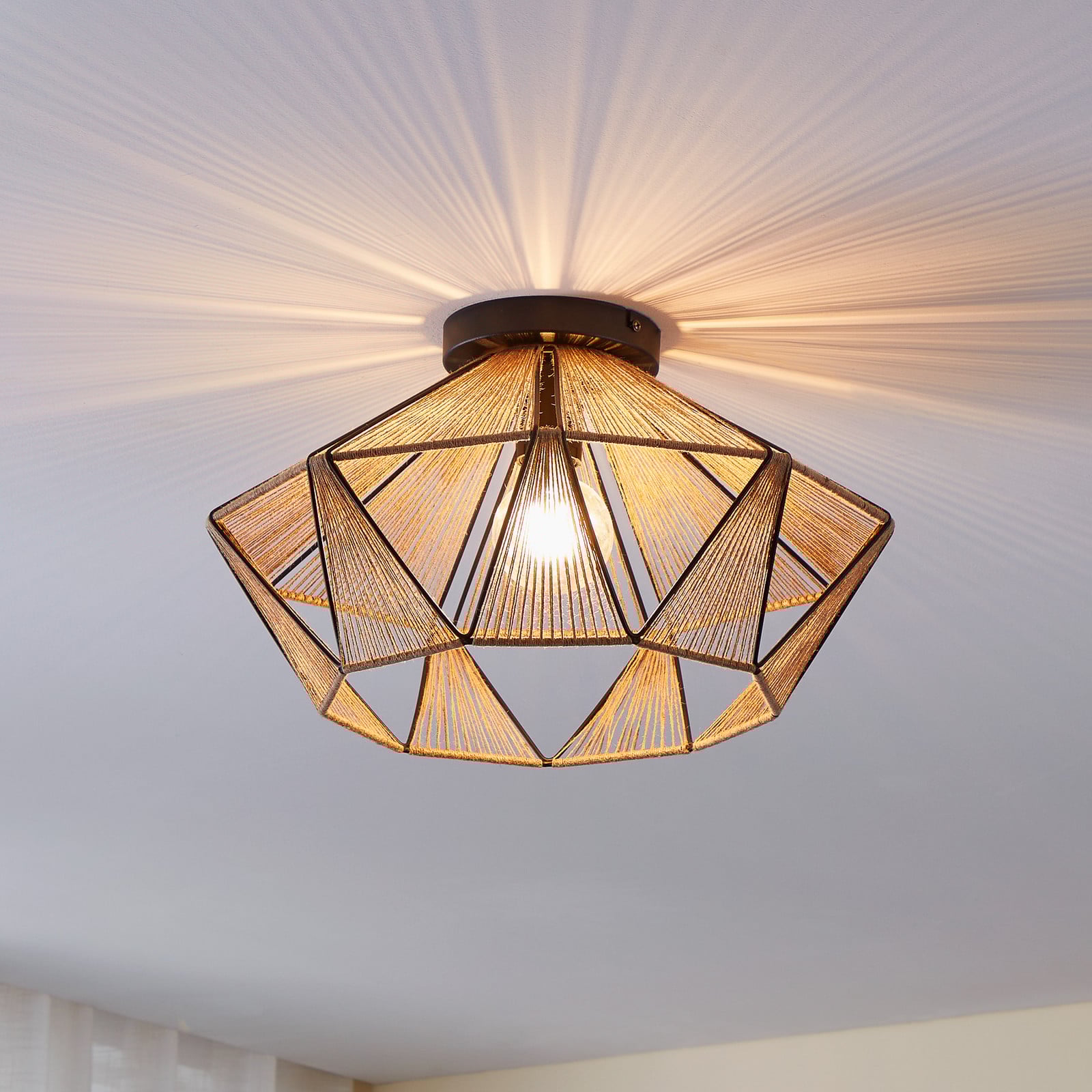 Adwickle stropno svjetlo, sjenilo od prirodne pređe