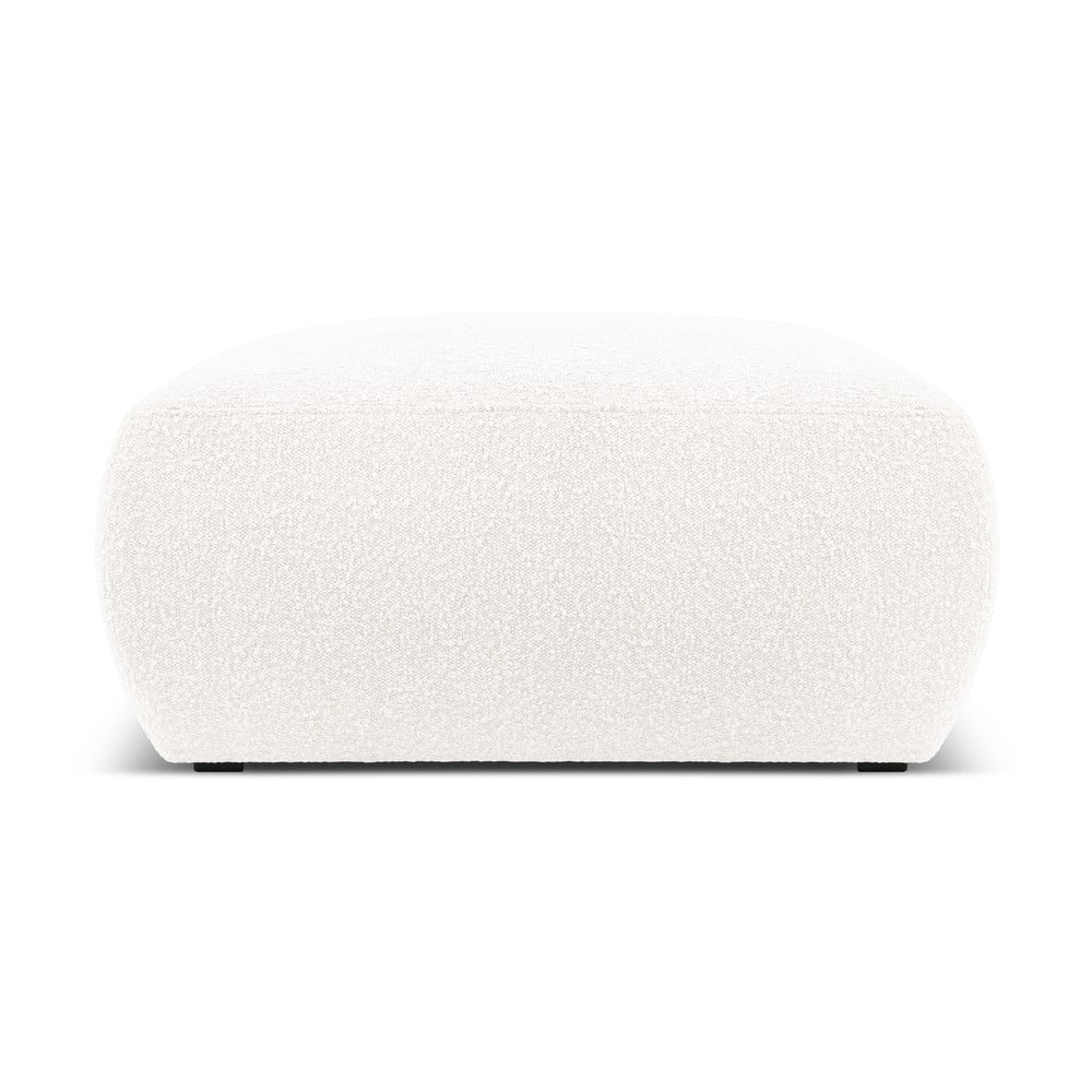 Bijeli tabure od bouclé tkanine Molino – Micadoni Home