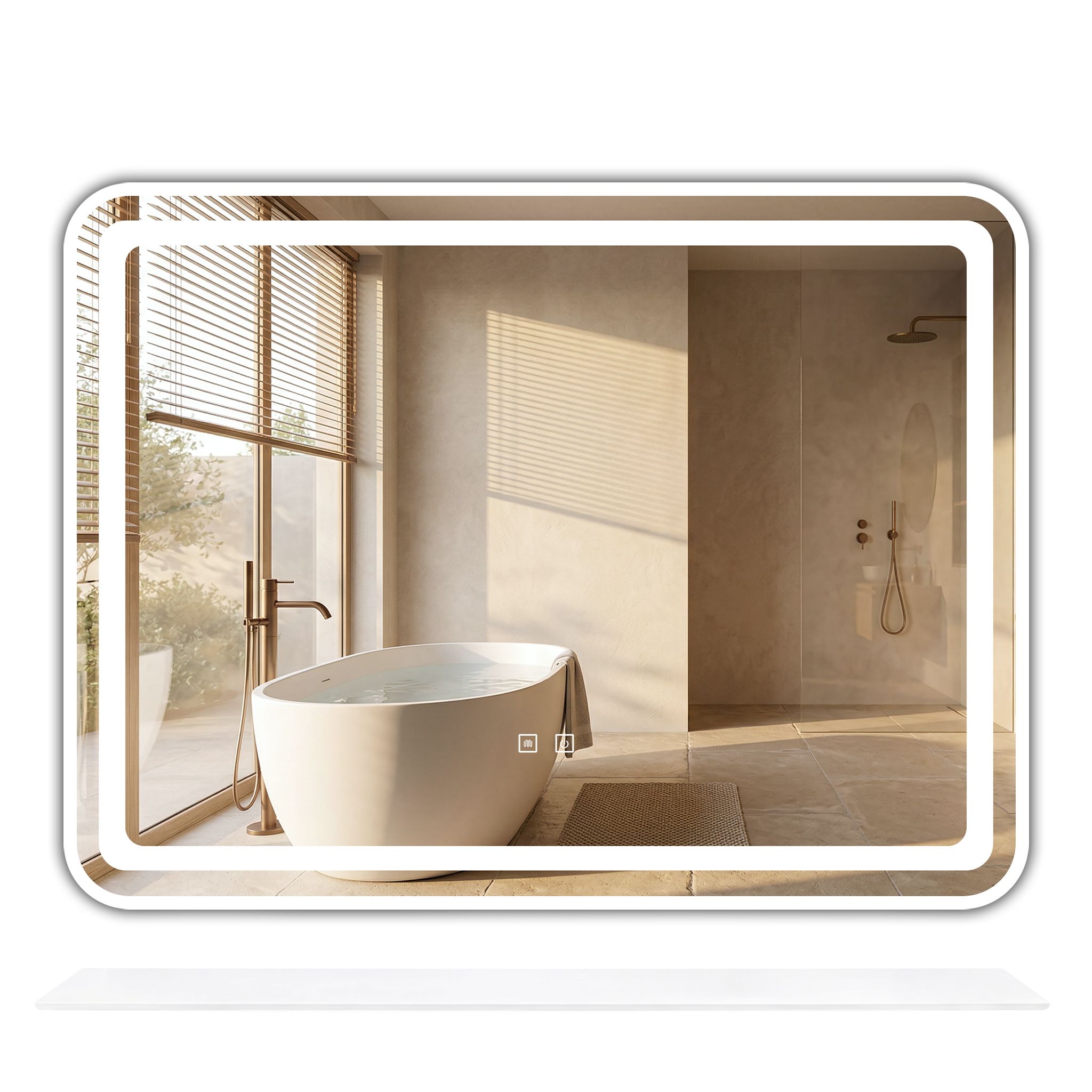 LED zidno ogledalo s policom 80x60 cm L-8060