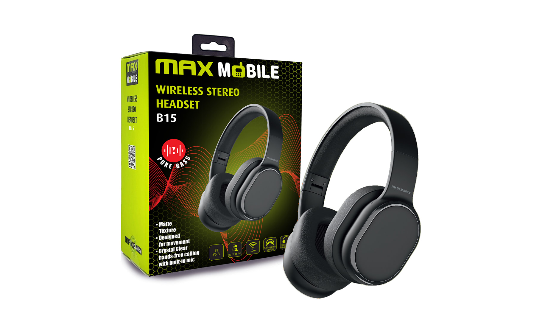 Max Mobile B15 bluetooth slušalice , black