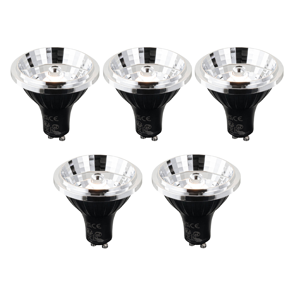 Set od 5 GU10 3-stupanjske Kelvin LED žarulje s mogućnošću prigušivanja 70 mm 6 W 500 lm 2200 - 3600K