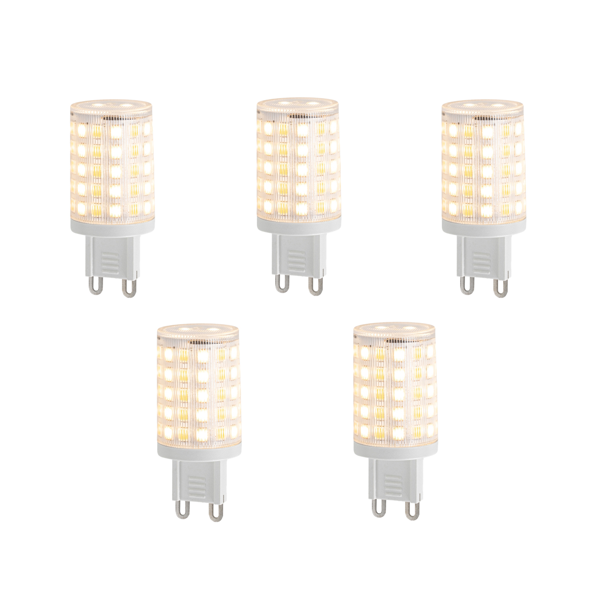 Set od 5 pametnih G9 prigušivih LED žarulja prozirnih 2,5 W 250 lm 2700-6500K Zigbee