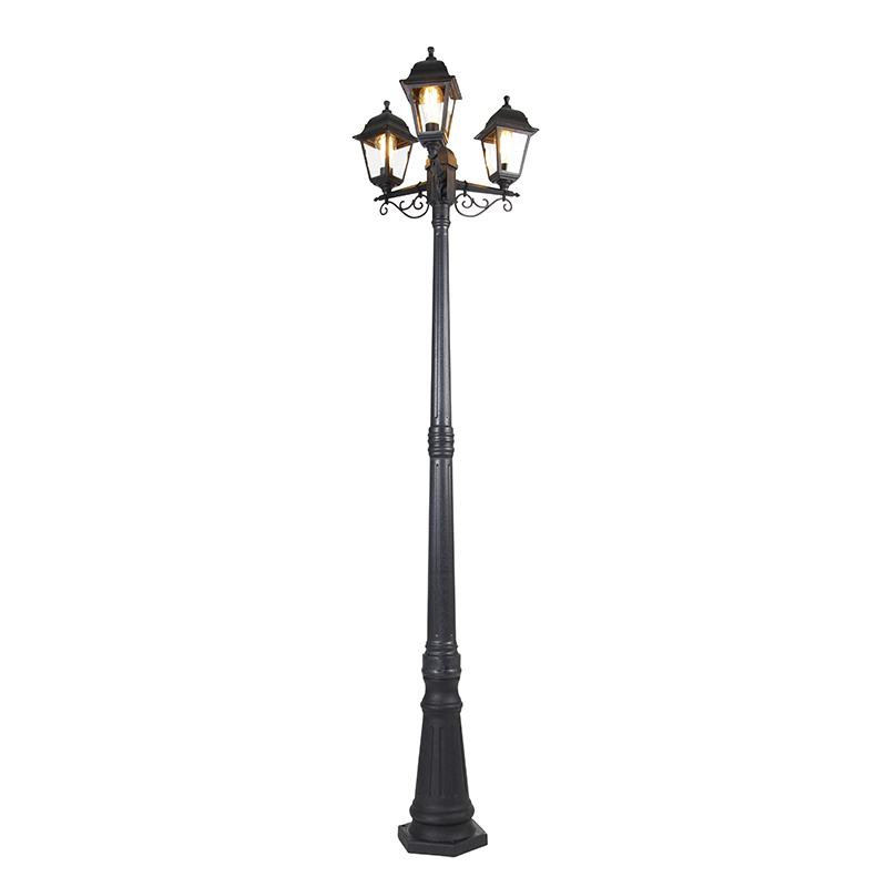 Pametni fenjer crni s 3 svjetla IP44 uklj. Wifi ST64 - Capital