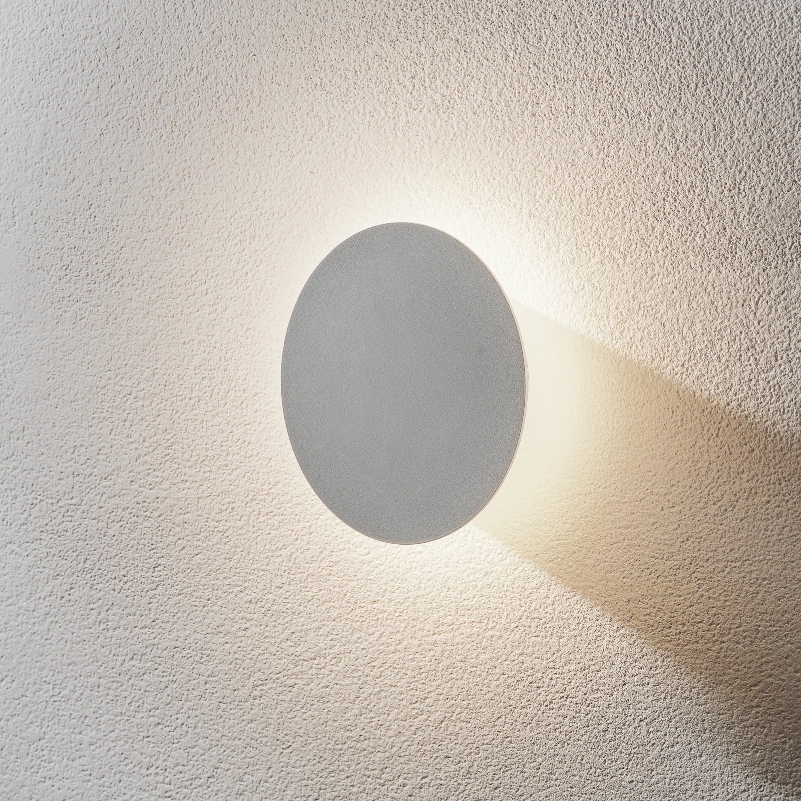 Escale Blade LED zidna svjetiljka, mat bijela, Ø 18 cm