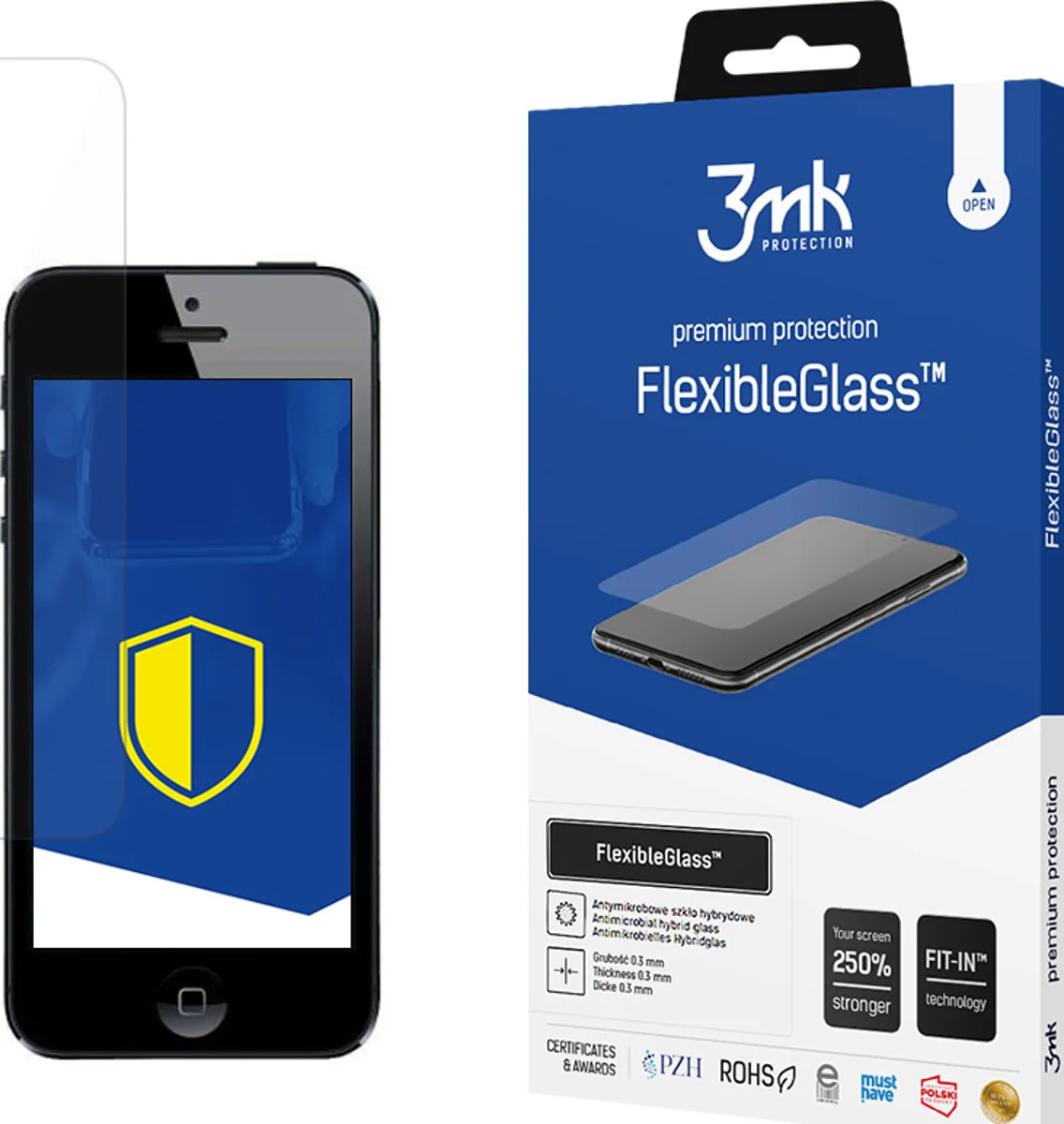 Zaštitno staklo 3MK FlexibleGlass iPhone 5/5S/SE Hybrid Glass (5901571170770)